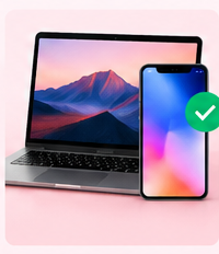 Repaired laptop and smartphone ready for return